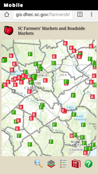 SC Farmers Markets and Roadside Markets App