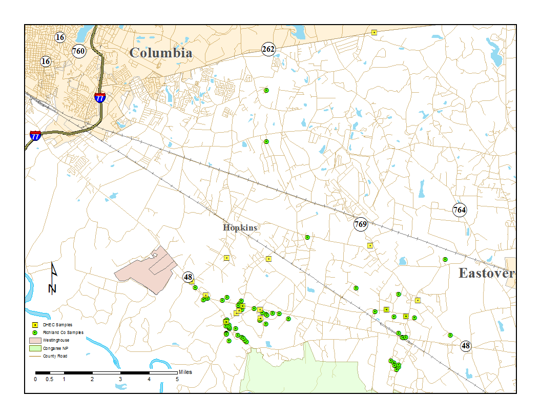 Westinghouse Combined Private Well Map